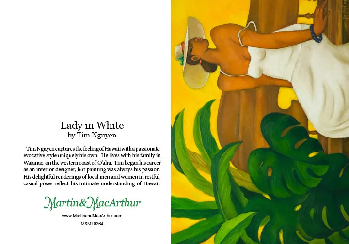 Greeting Card "Lady in White" by Tim Nguyen