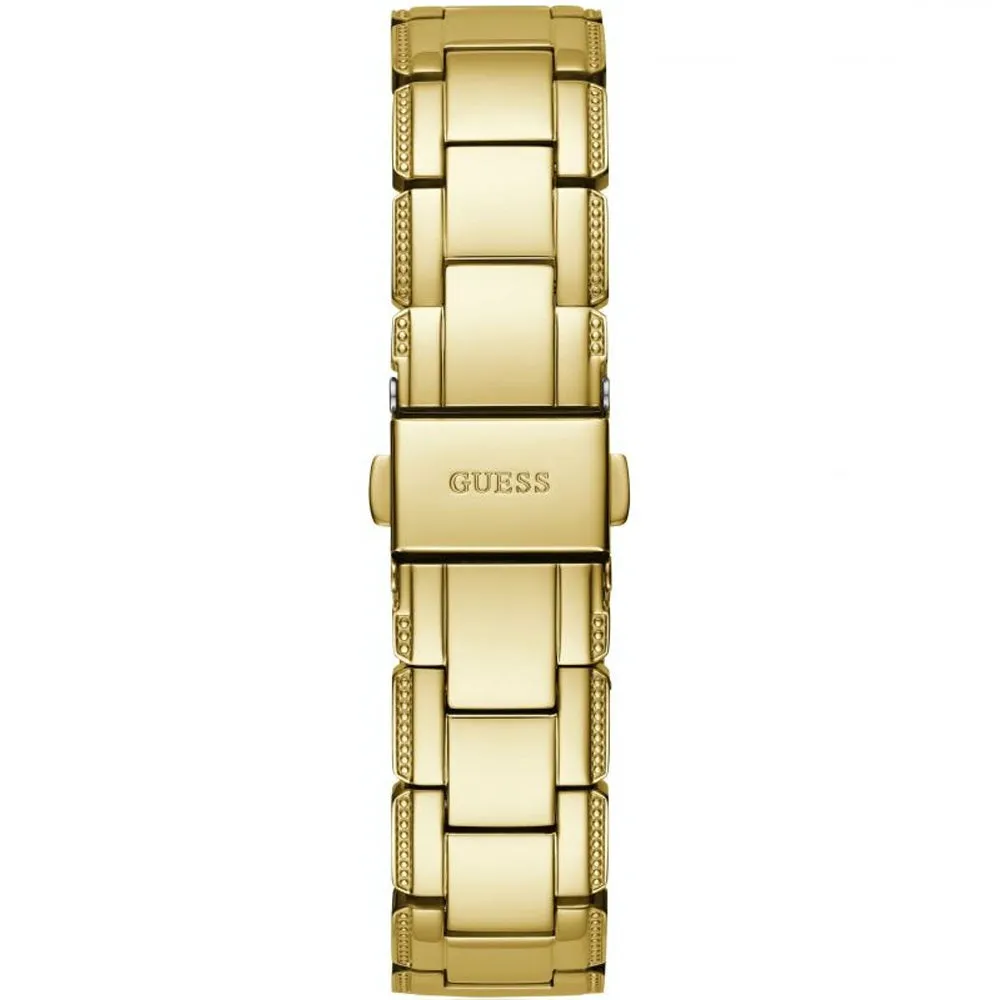 Guess Gold Tone Crystal Clear Stainless Steel Strap Ladies Watch GW0470L2