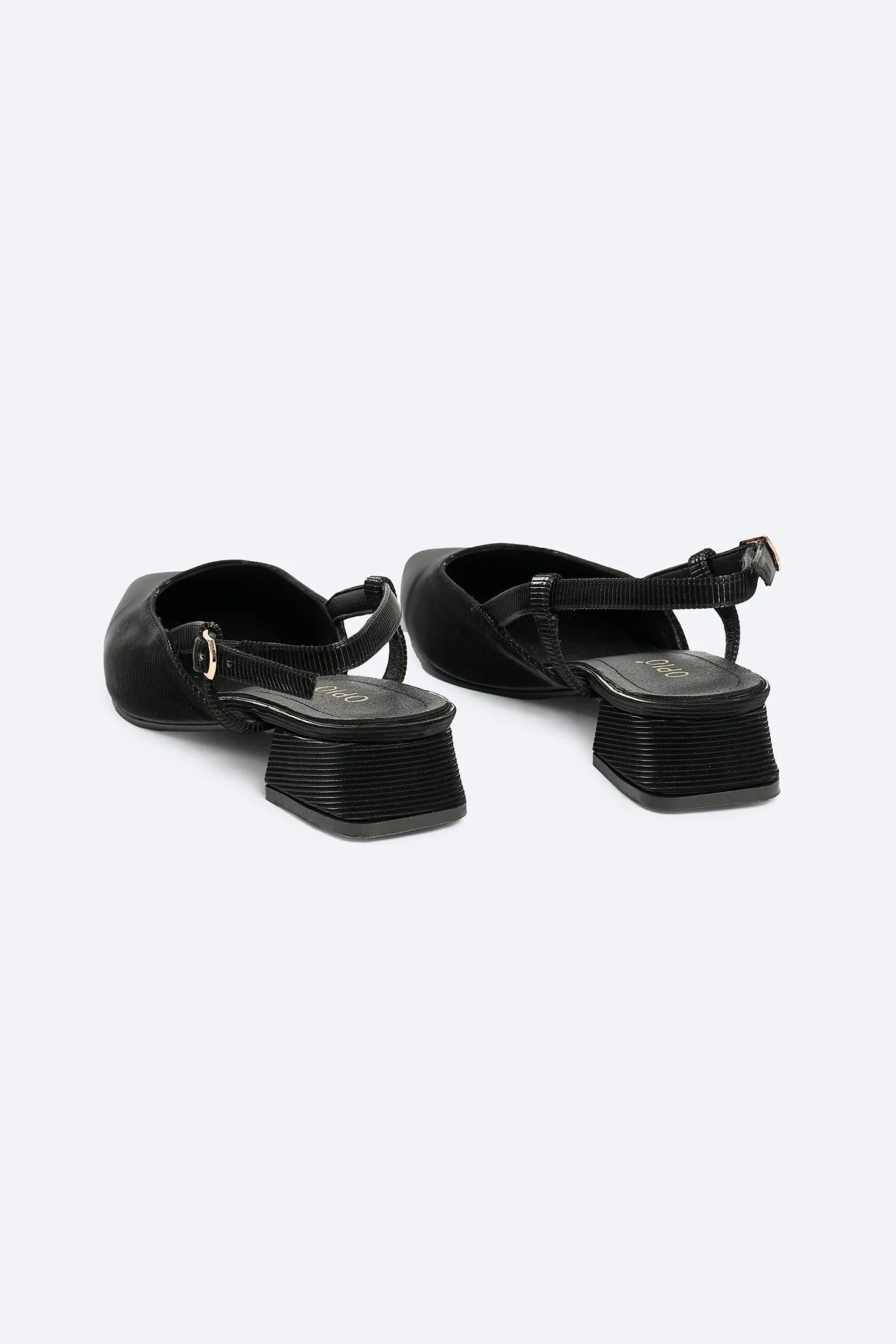 Heeled Slingback - Black