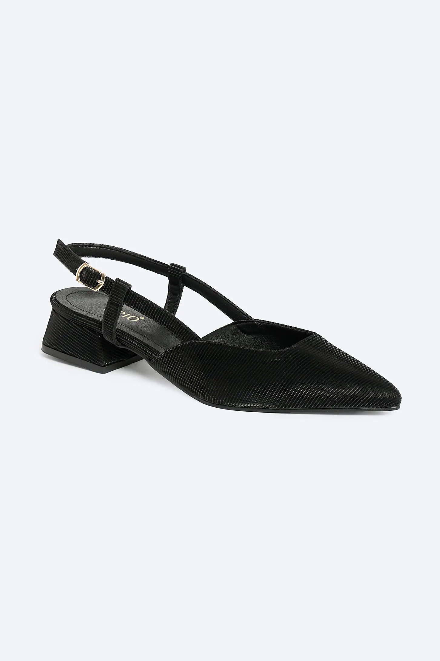 Heeled Slingback - Black