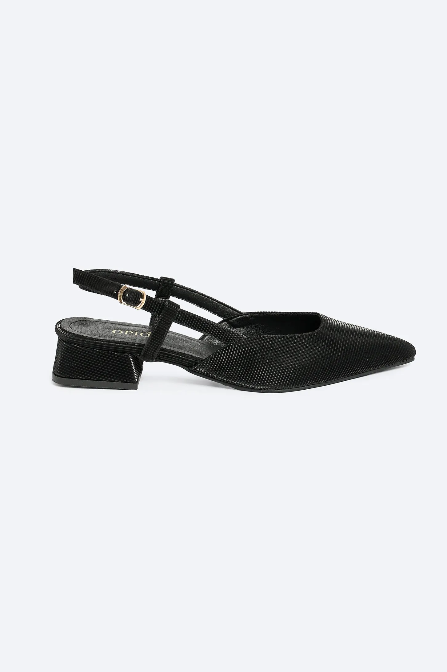 Heeled Slingback - Black