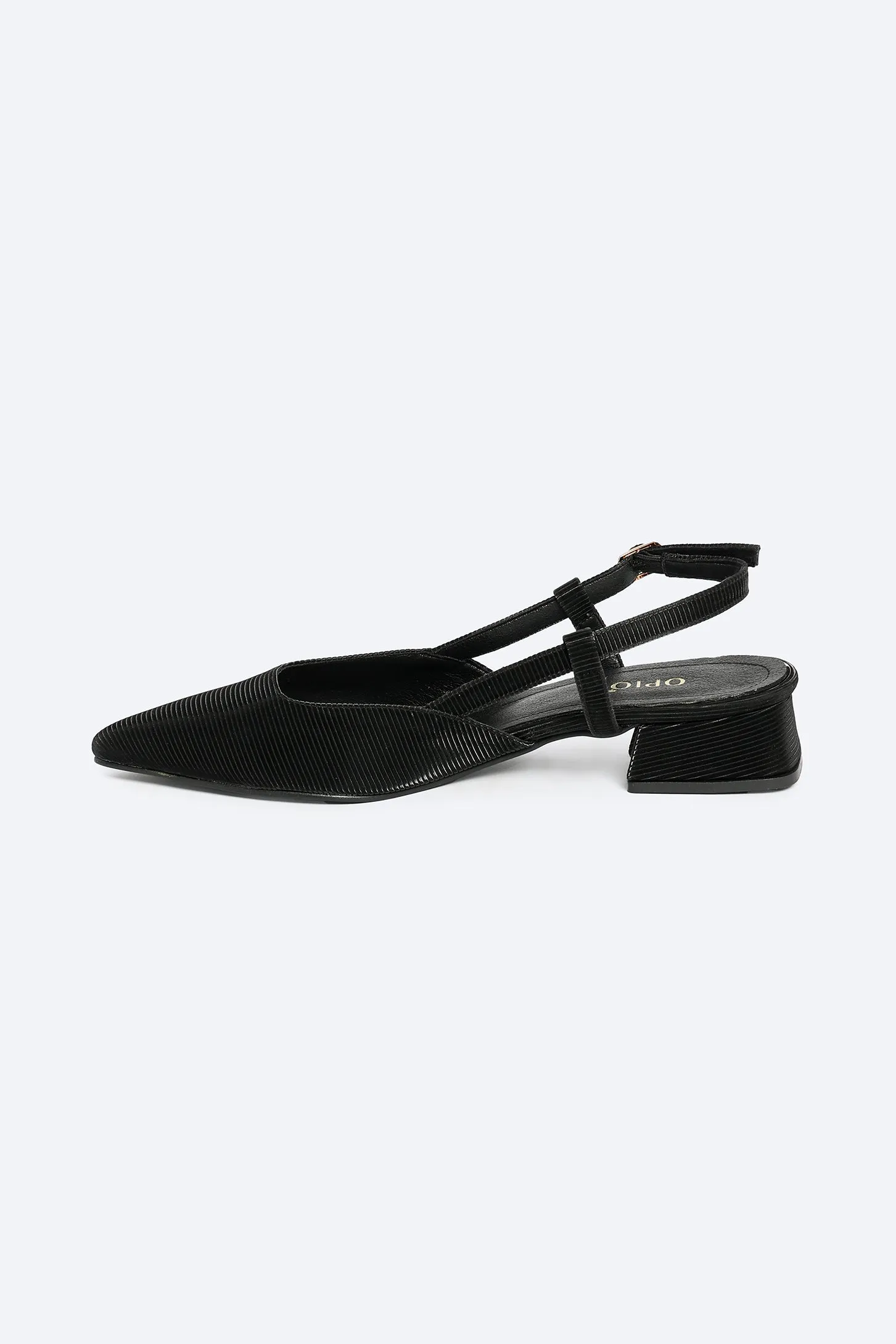 Heeled Slingback - Black