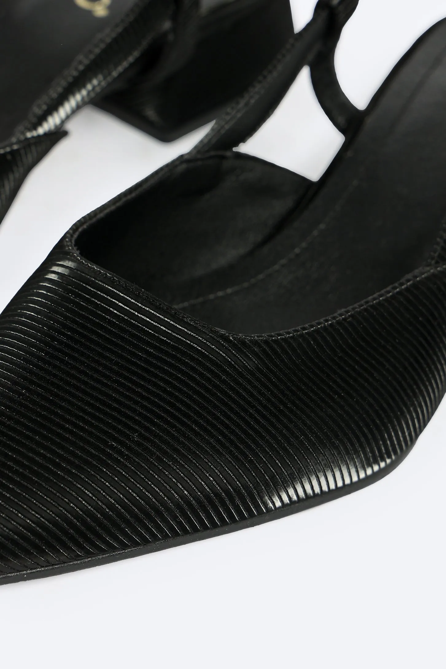 Heeled Slingback - Black