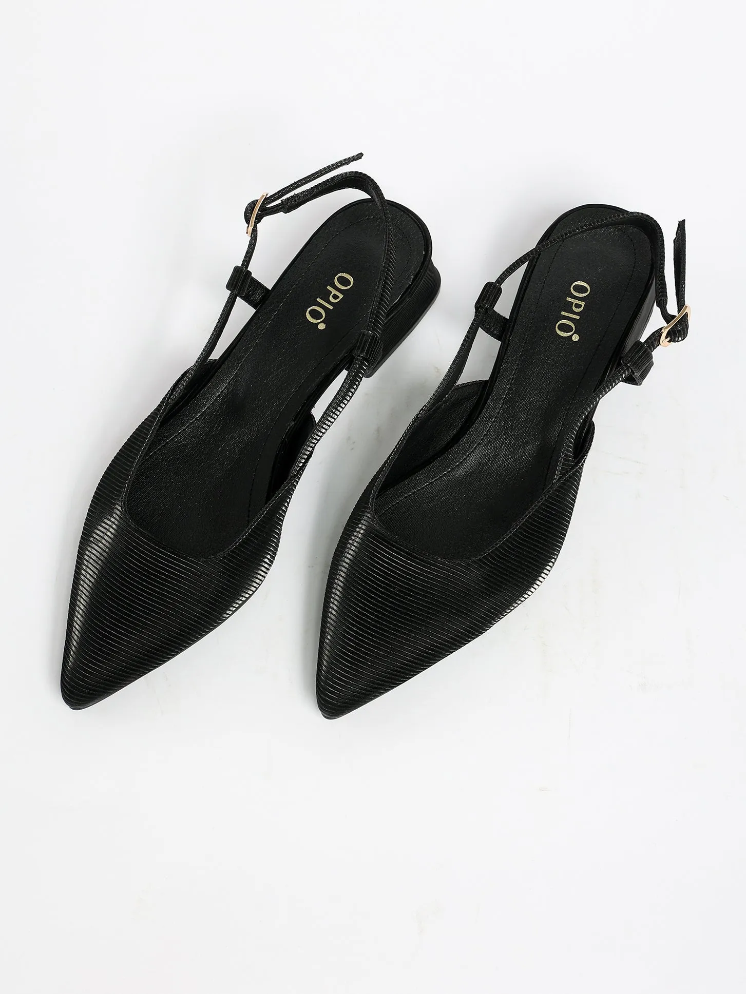 Heeled Slingback - Black