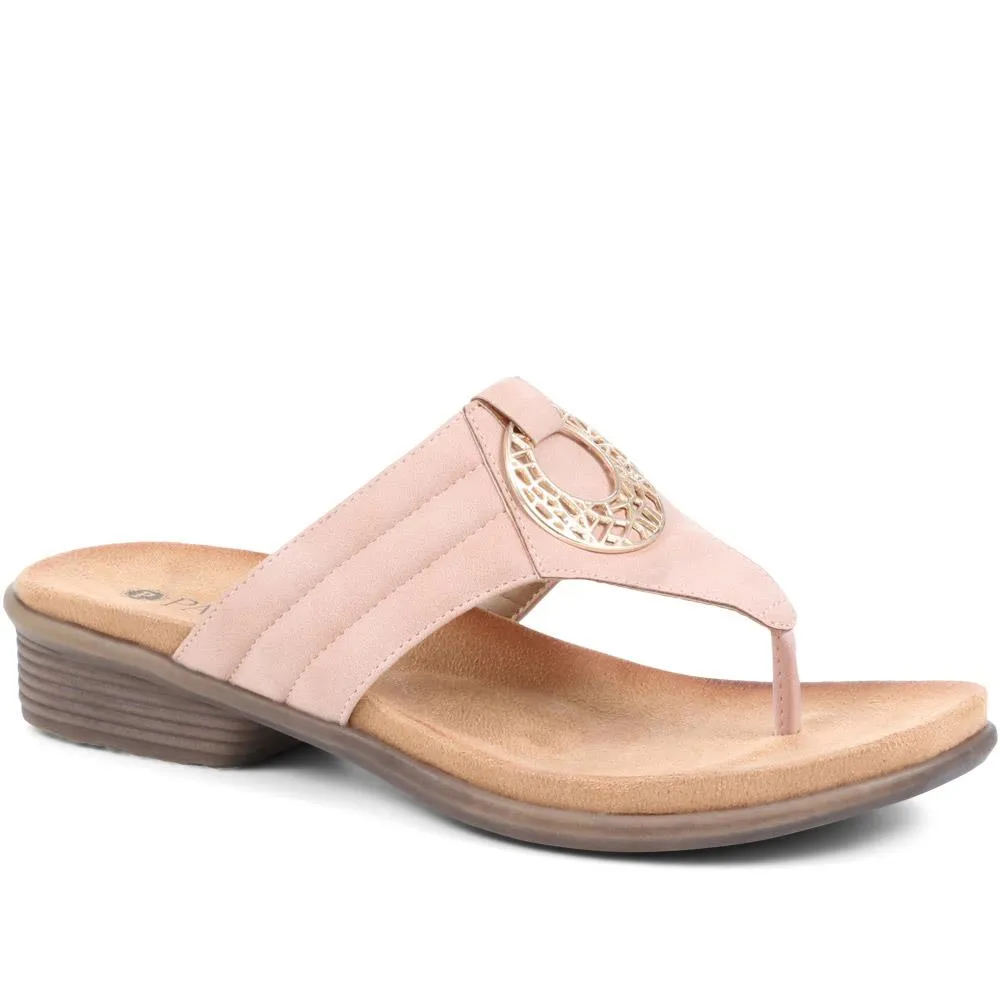 Heeled Toe-Post Sandals - BAIZH37077 / 323 511