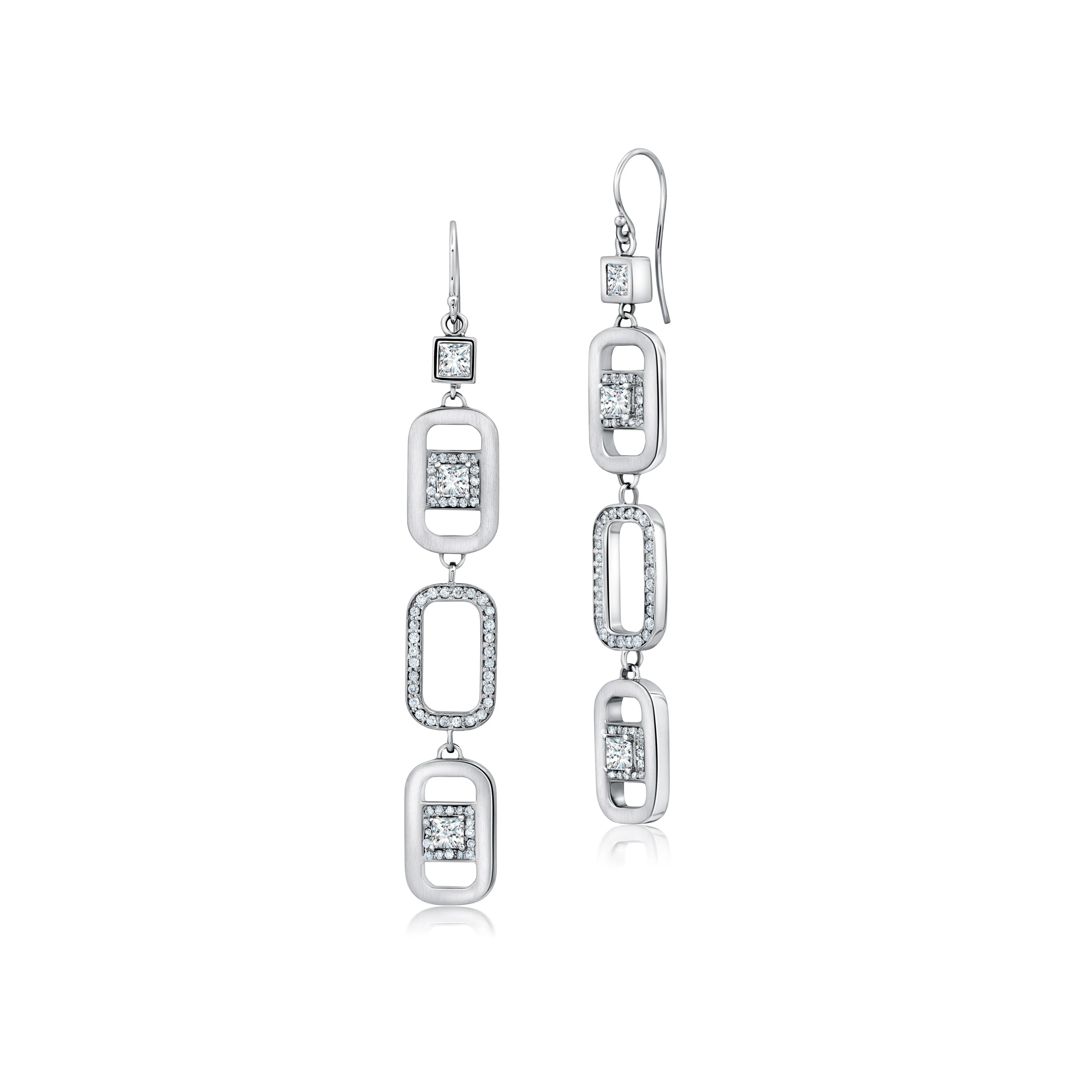 Icy Drop Chain Earrings