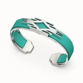 Ikat Silk Cuff - Shophouse Teal