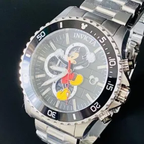 Invicta Disney Mickey Diver Chronograph 52mm 100m Waterproof Date Watch for Men Women