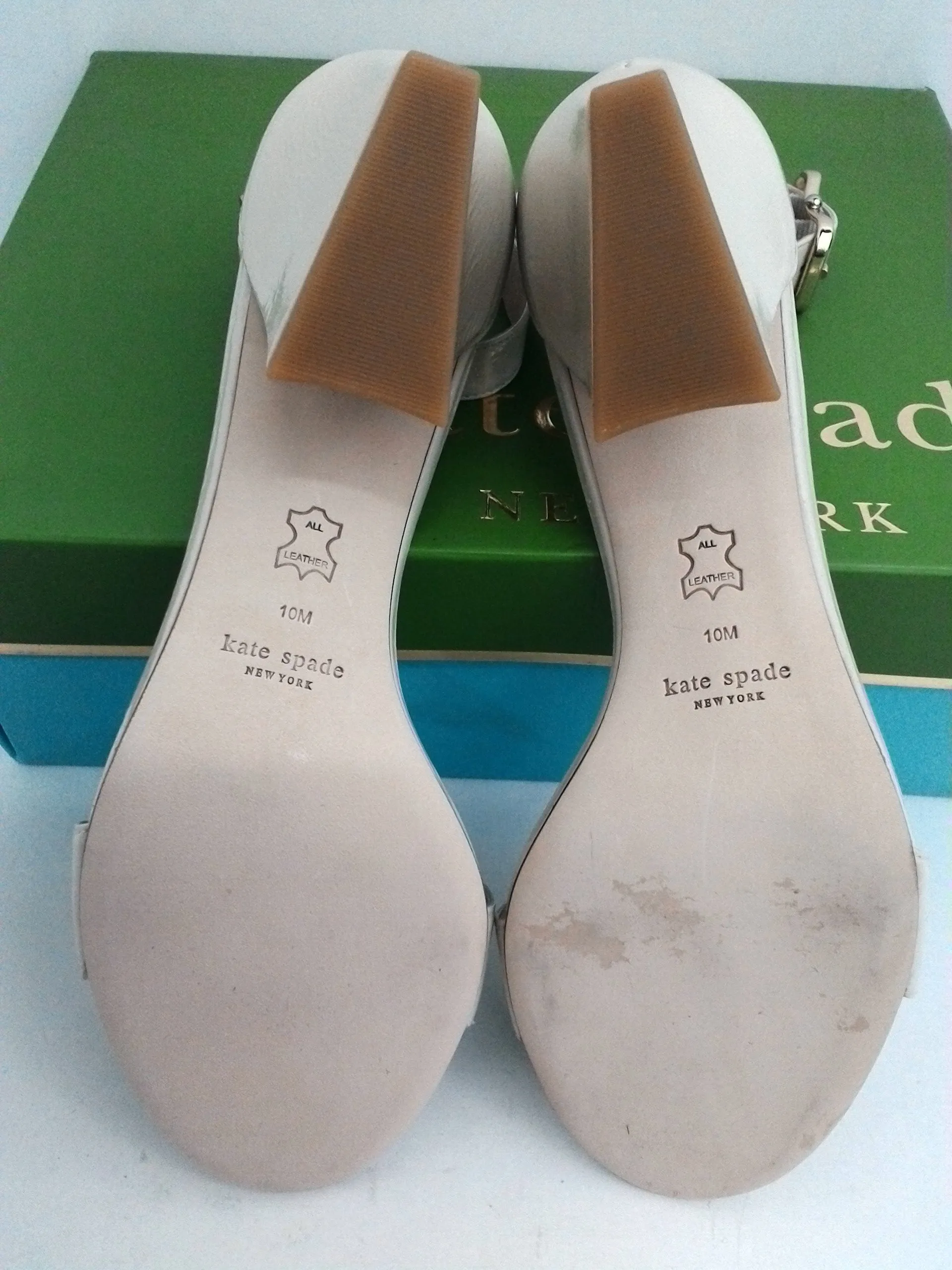 Kate Spade New York Women's Susane Bone Leather Sandal Size 10 M