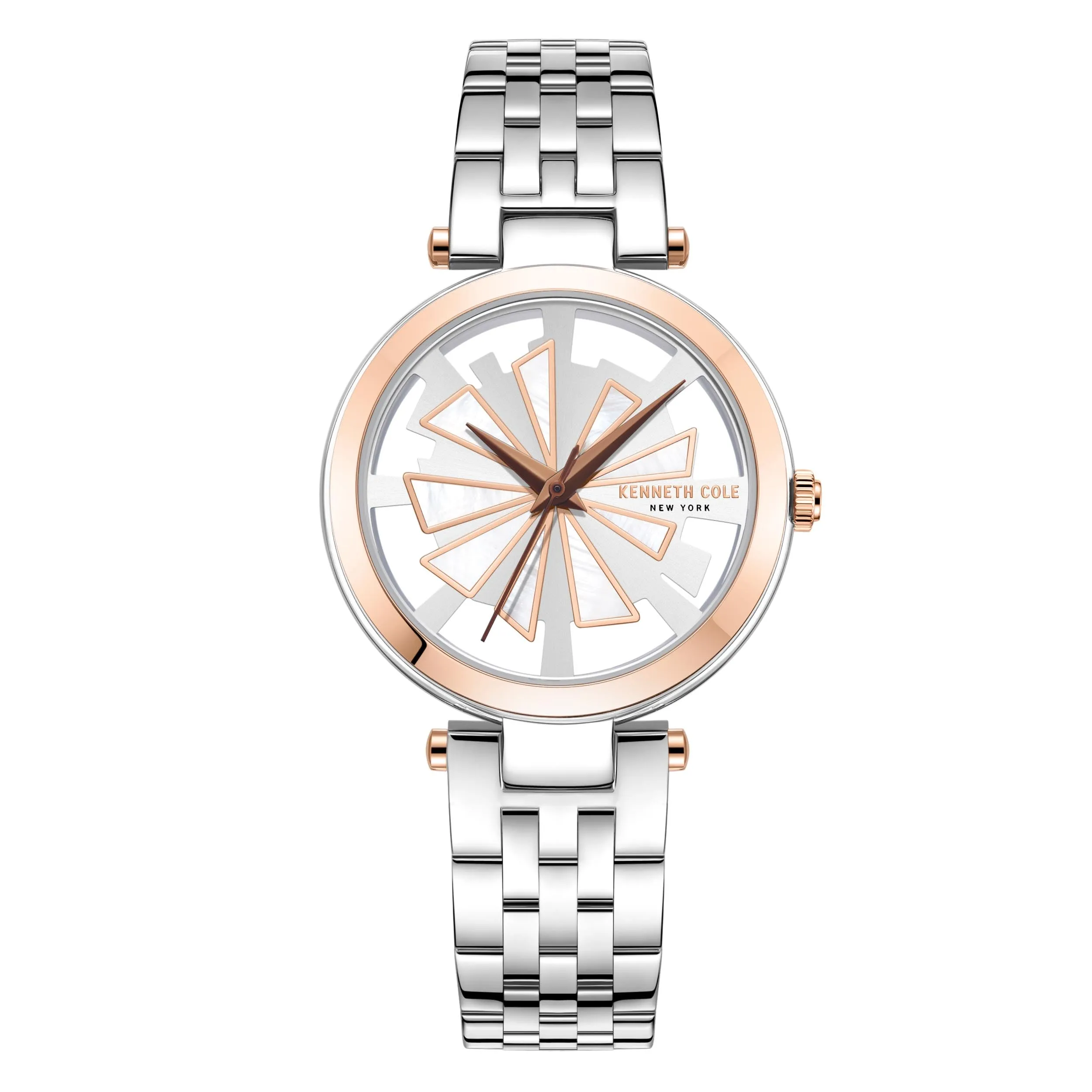 Kenneth Cole New York -KCWLG2222901- Stainless Steel Wrist Watch for Women - Silver & Rose Gold