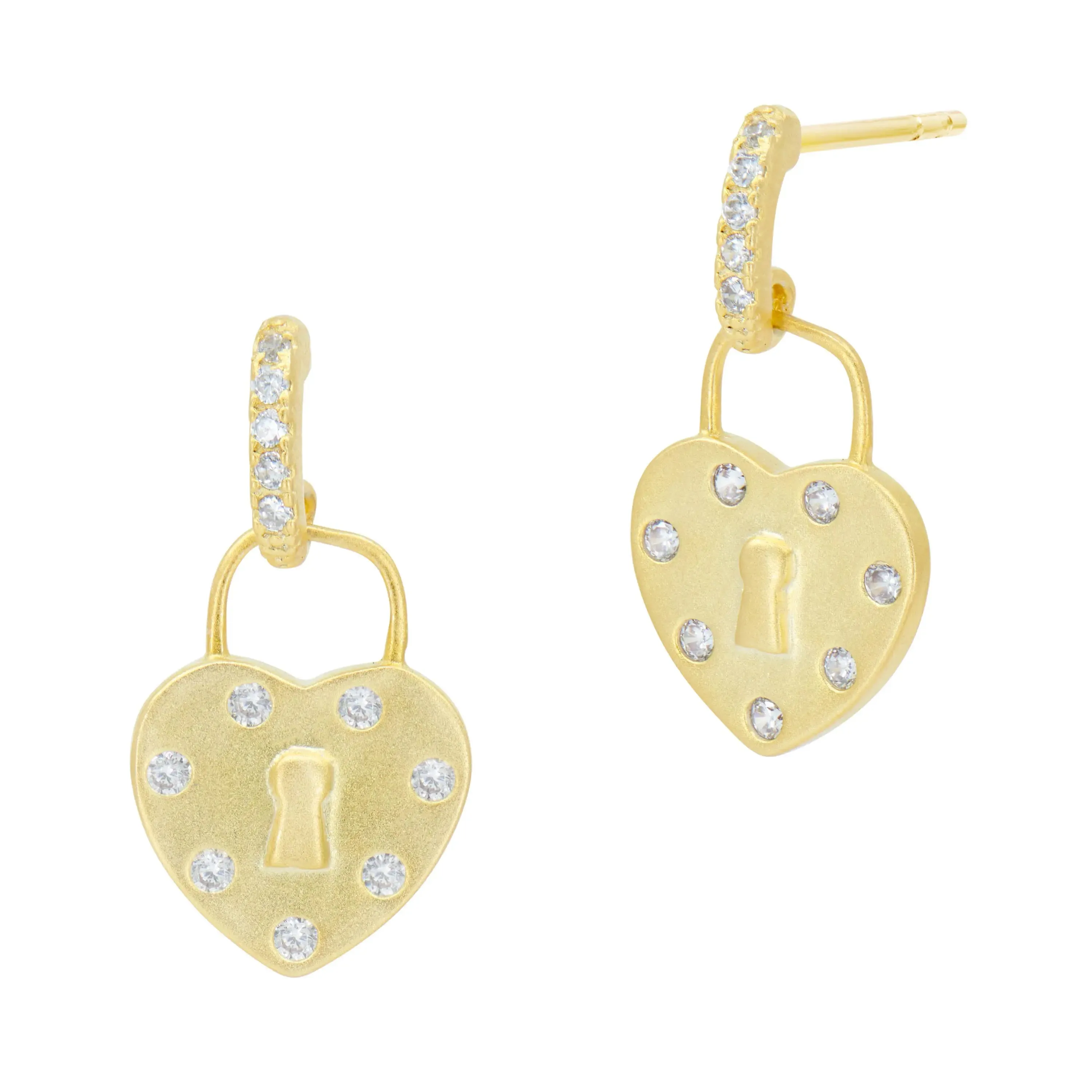 Locked in Love Charm Earrings