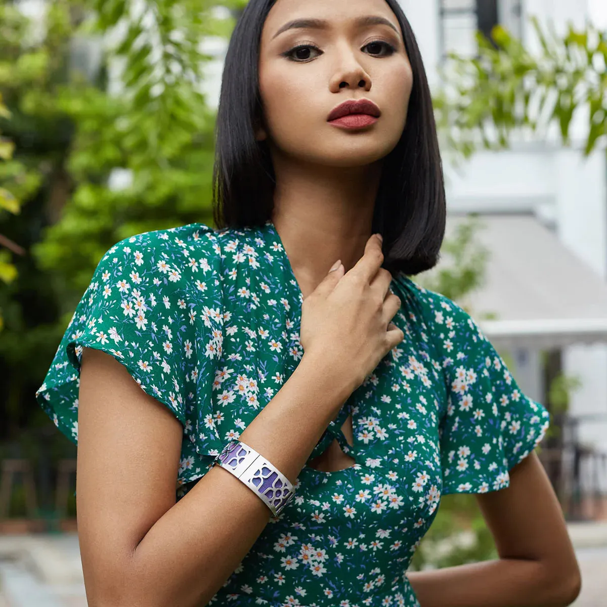 Lotus Bangle - Palm Tree Green