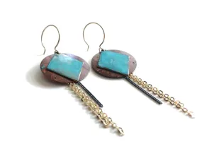 Lowery - Earrings - Maya Dangle (Sky Verdirgris) #E1836