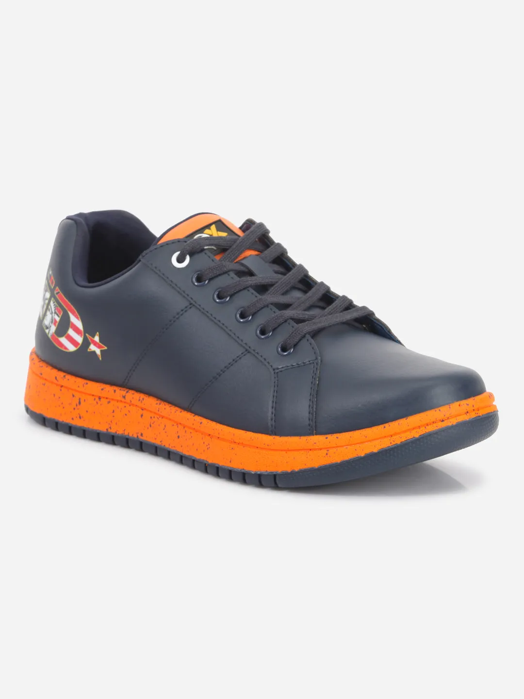 Men's Graphic Print Navy Sneaker (IX1061)