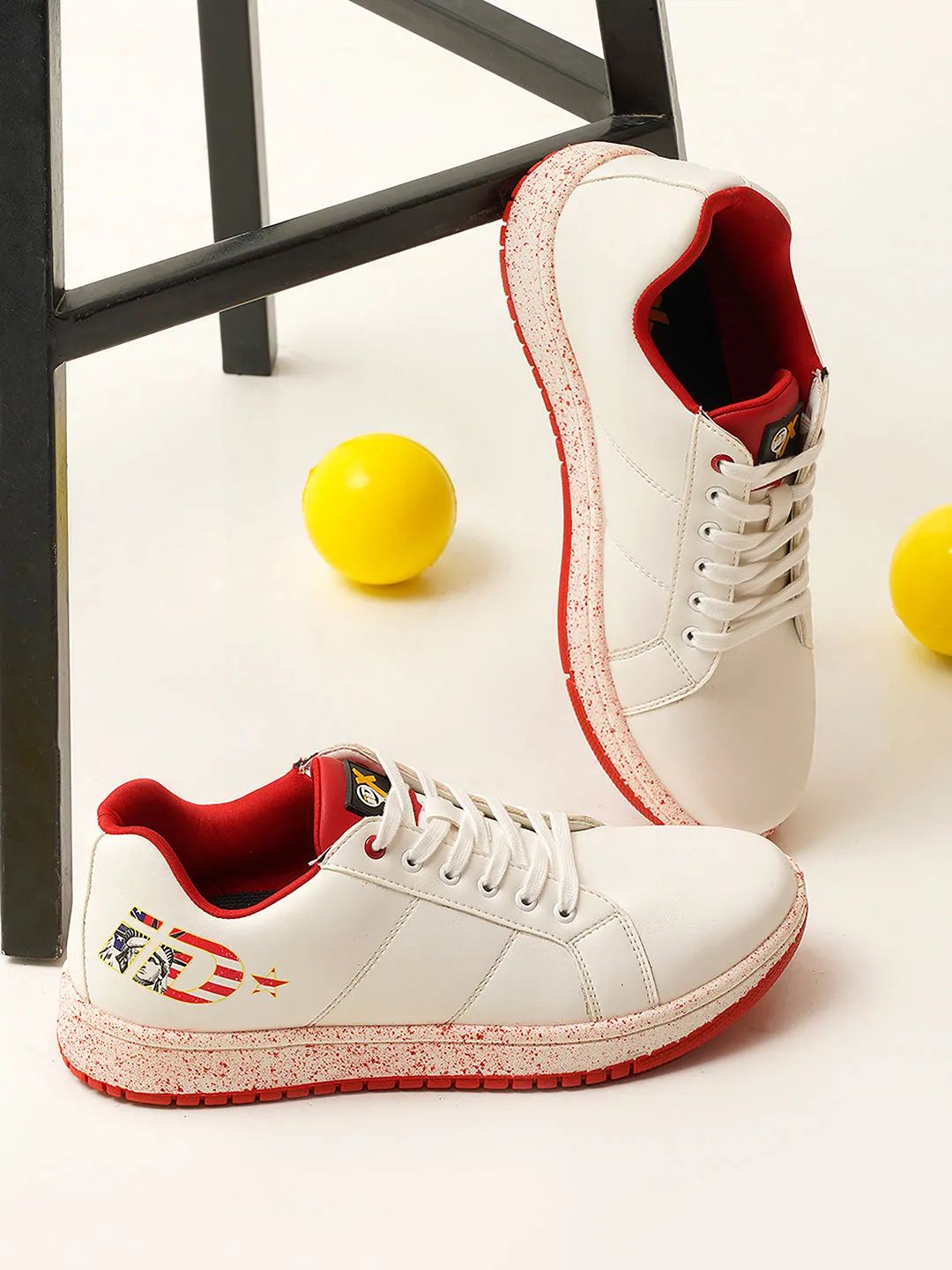 Men's Graphic Print White Sneaker (IX1061)