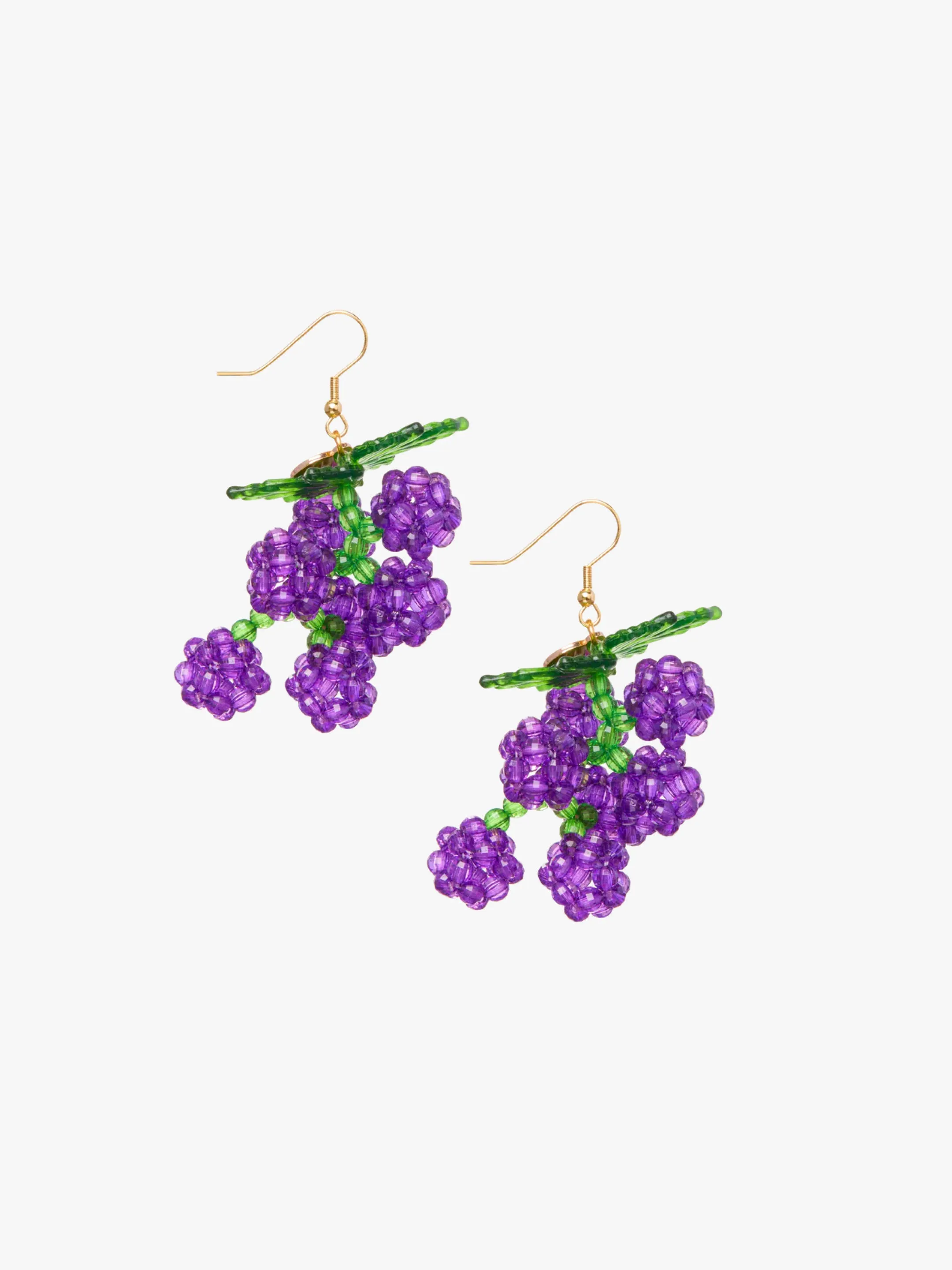 Mini Fruit Earrings - Grape Slushie