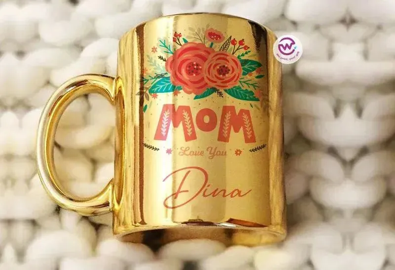 Mirror Ceramic Mug - MOM