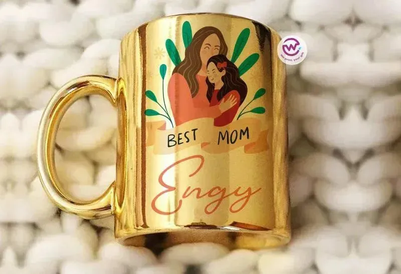 Mirror Ceramic Mug - MOM