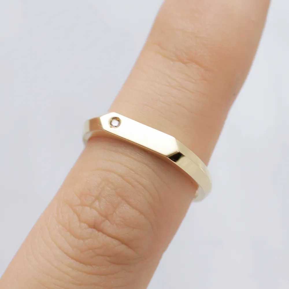 My flat signet Ring - 14K/ 18K Gold