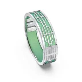 Nanyang Dream Bangle - Palm Tree Green - Sterling Silver