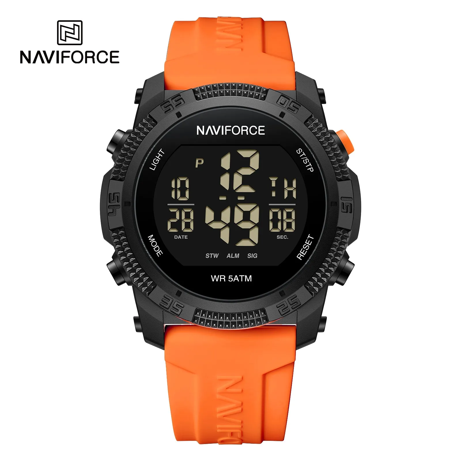 NAVIFORCE 7104 Unisex LCD Digital Silicone Acrylic Fashion Sport Watch