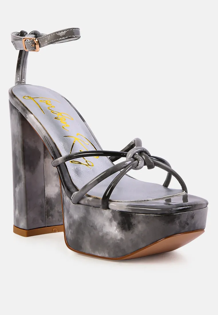 Prisma Tie-Dye High Platform Heeled Sandals By Ruw