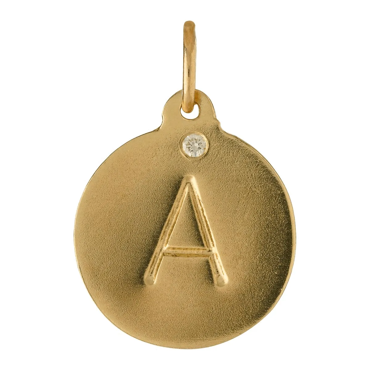 "A" Alphabet Charm with Diamond