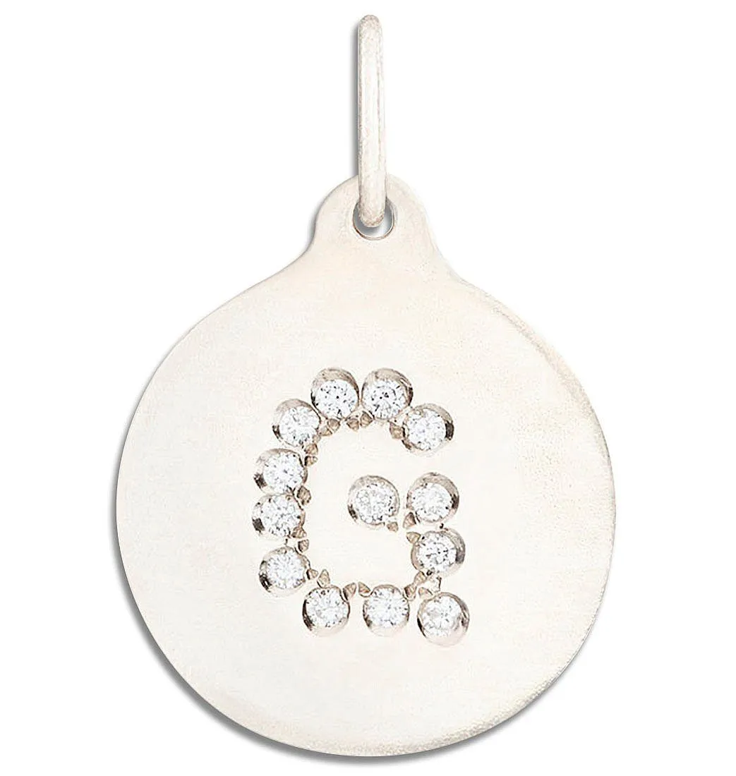 "G" Alphabet Charm Pavé Diamonds