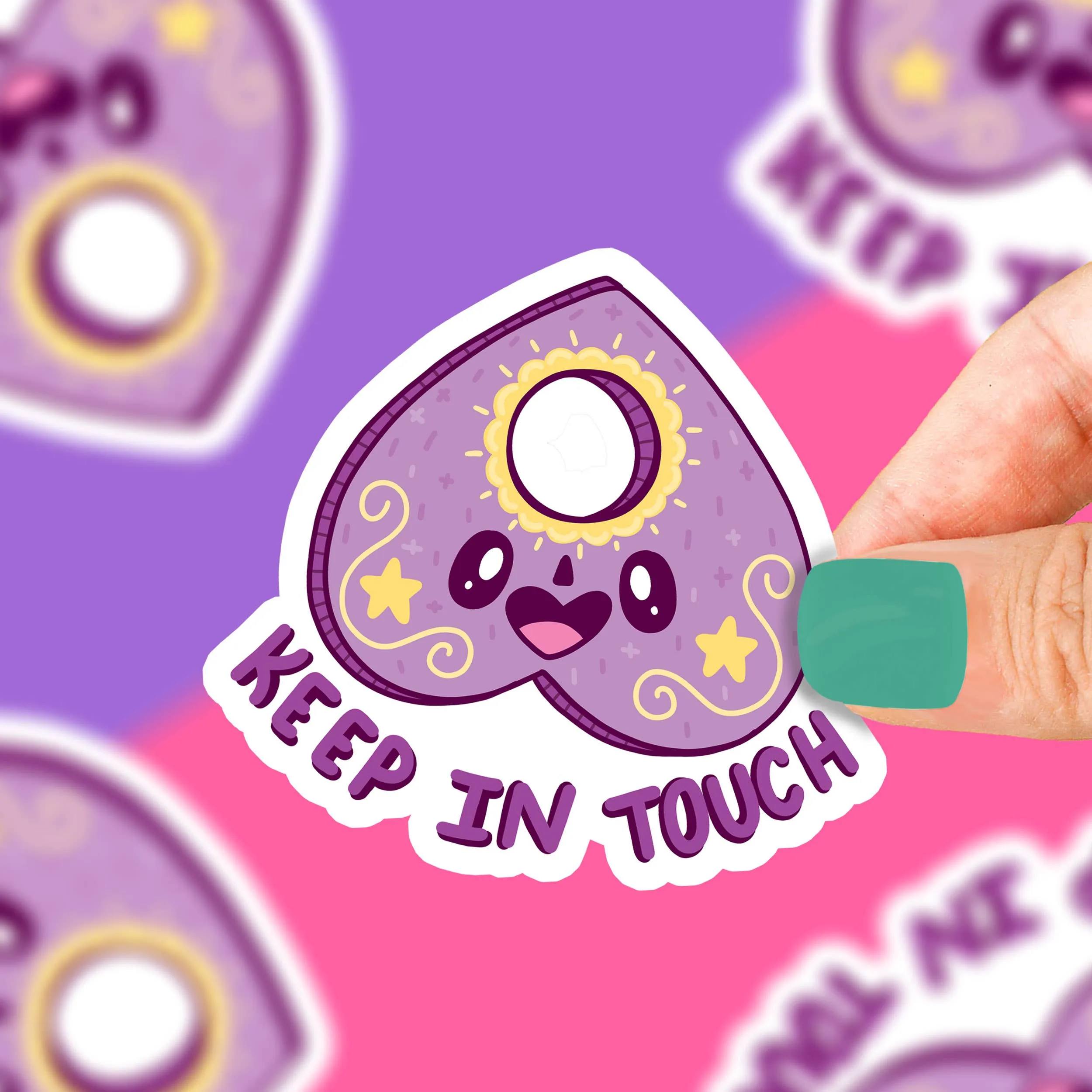 "Keep In Touch" Ouija Board Vinyl Sticker (Turtle's Soup)