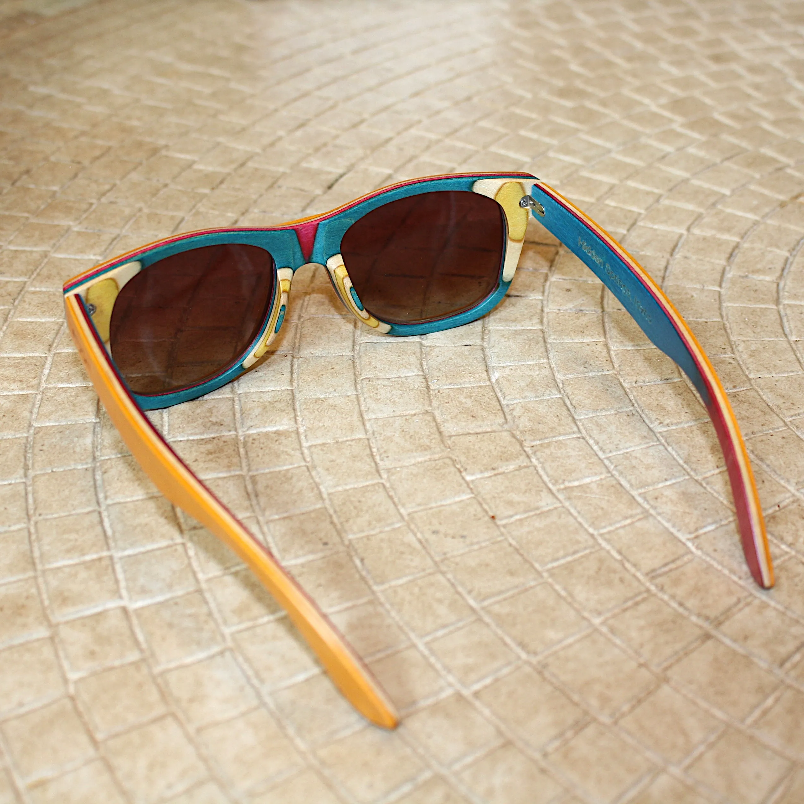 Recycled Skatedecks Halfpipe Orange Sunglasses by WUDN