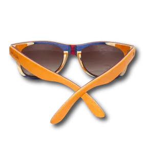 Recycled Skatedecks Halfpipe Orange Sunglasses by WUDN