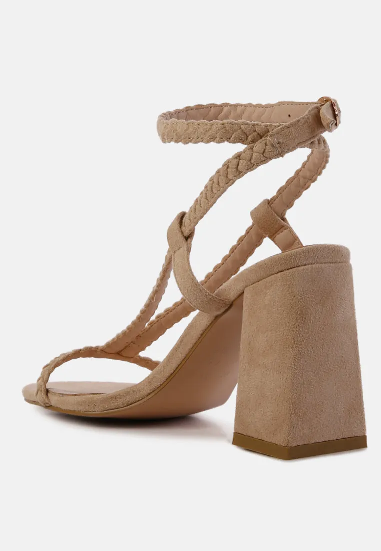 Smoosh Braided Block Heel Sandals By Ruw