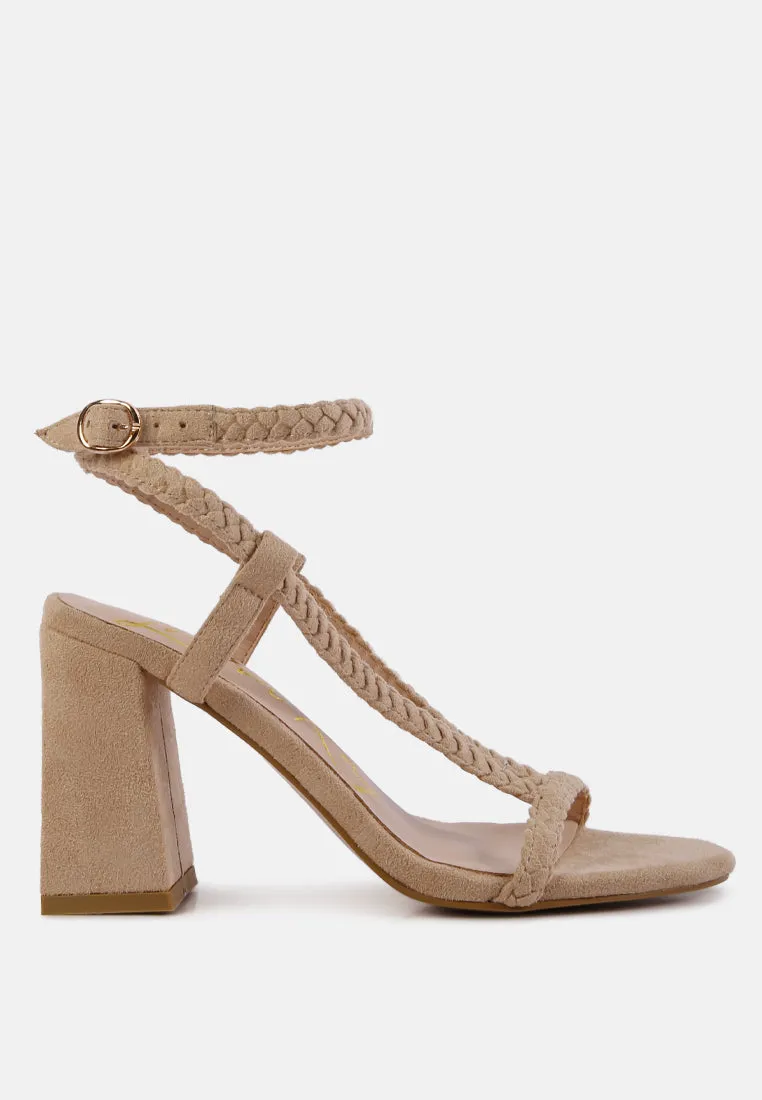 Smoosh Braided Block Heel Sandals By Ruw