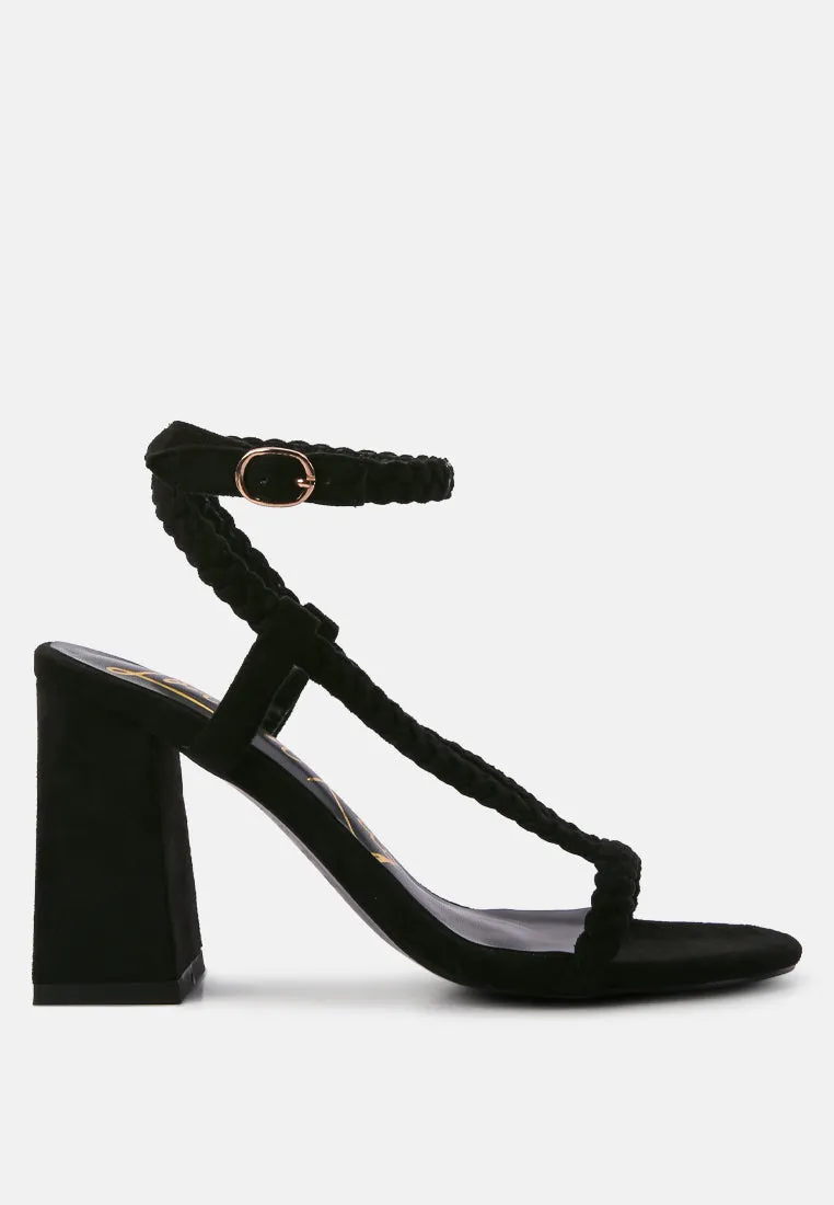 Smoosh Braided Block Heel Sandals By Ruw