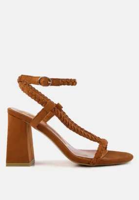 Smoosh Braided Block Heel Sandals By Ruw