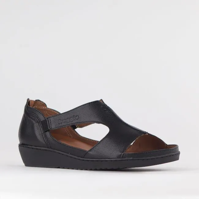 T-bar Sandal with Removable Footbed in Black - 12707