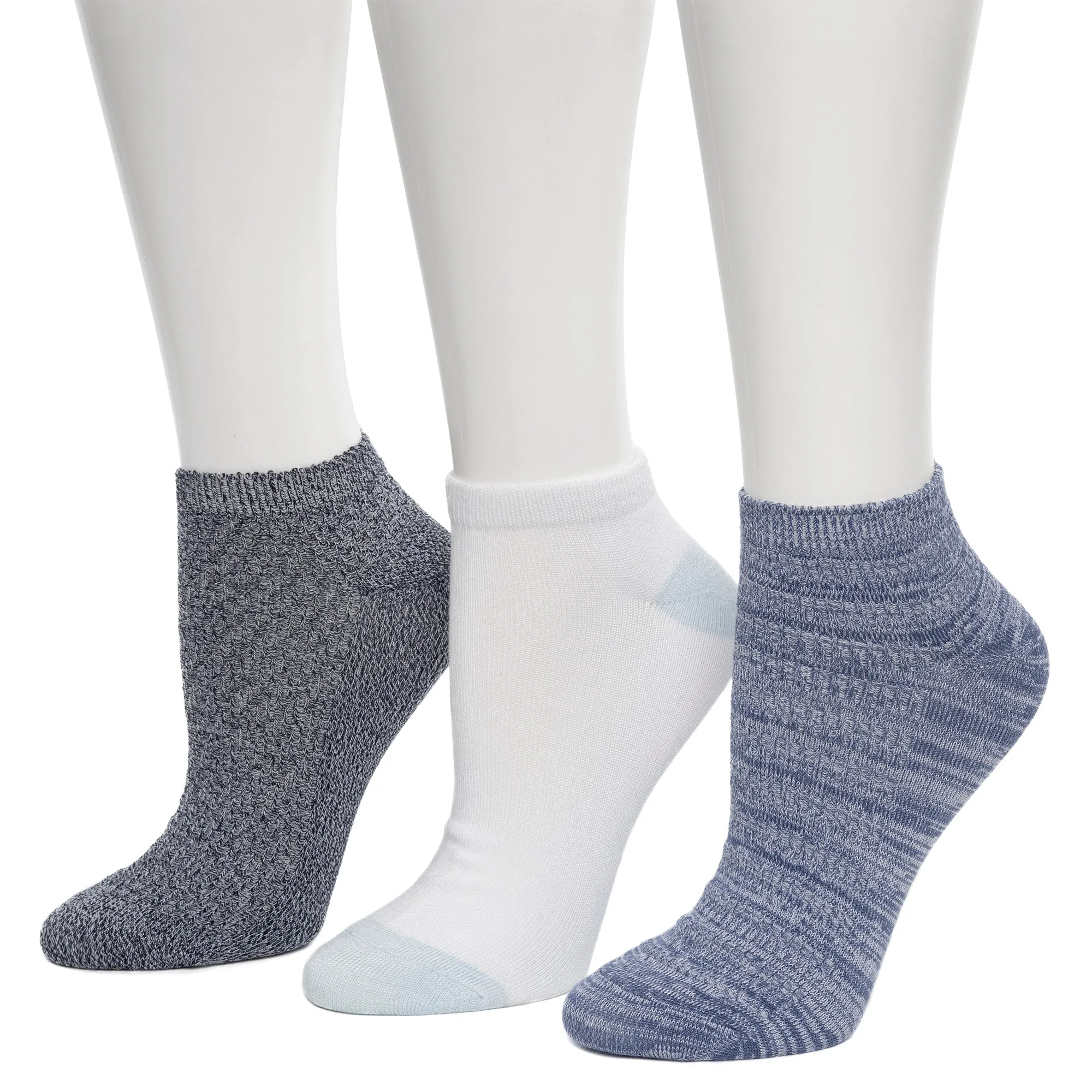 Tulip Stitch / Diagonal Rib Low Cut Sock 3 Pack