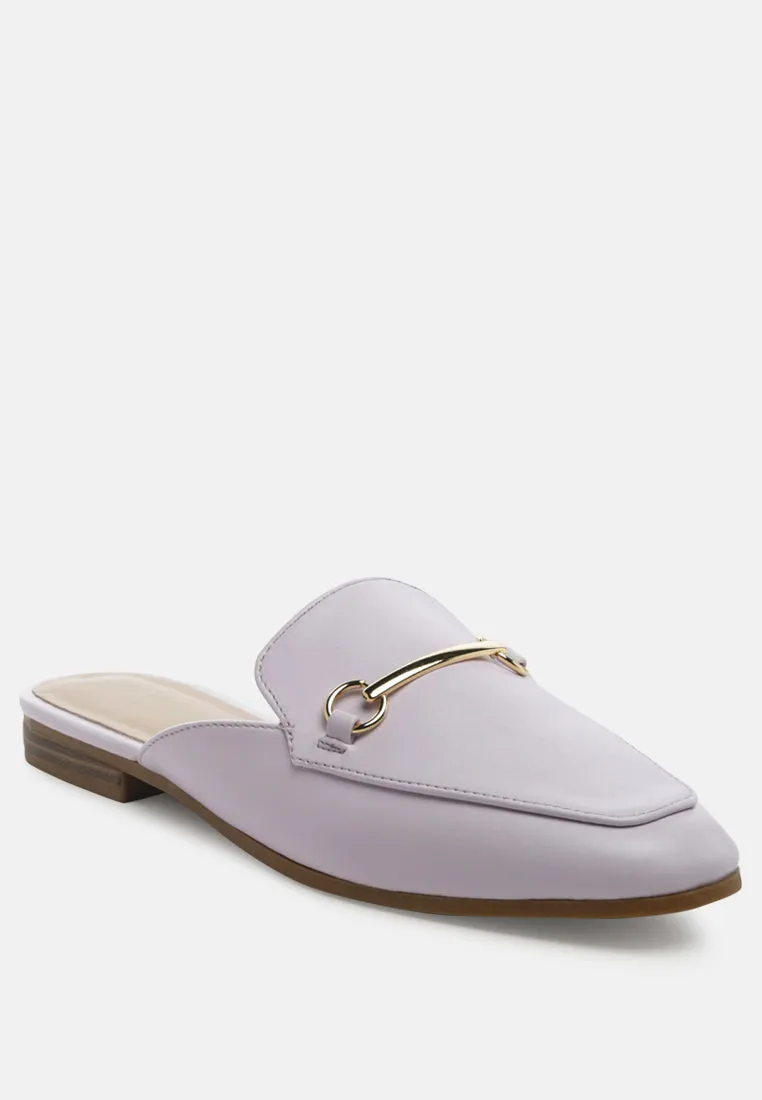 Vasiliki Faux Leather Flat Mules