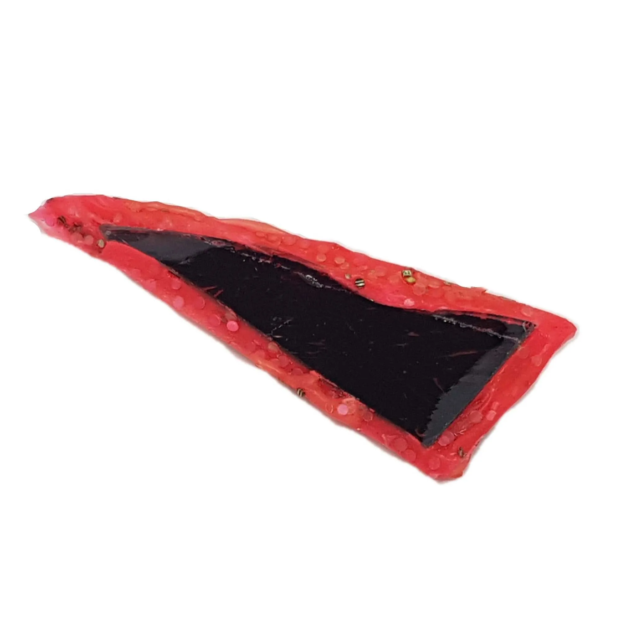 VINTAGE HOT PINK TRIANGLE BROOCH, 2011