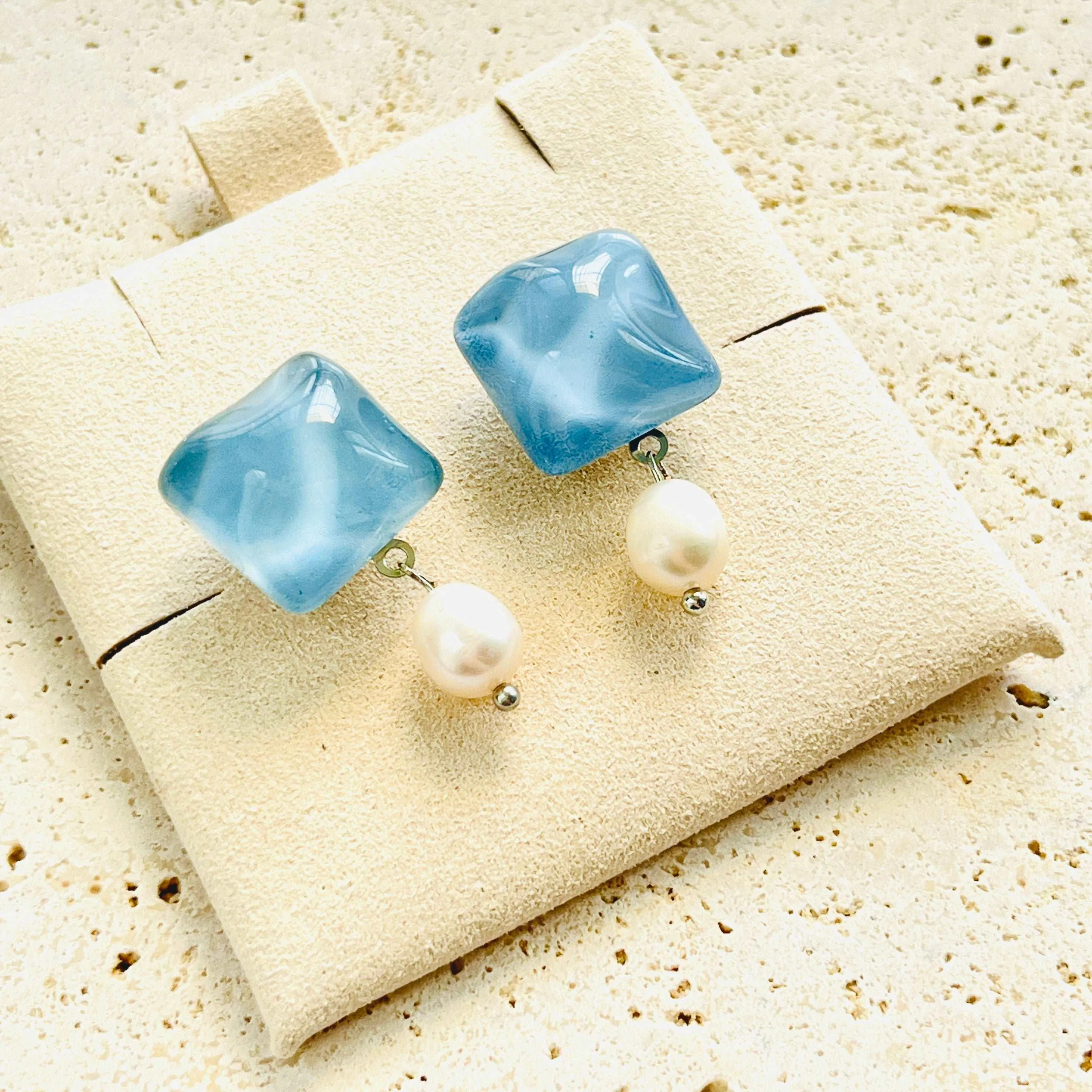 Water Wave Freshwater Pearl Earrings