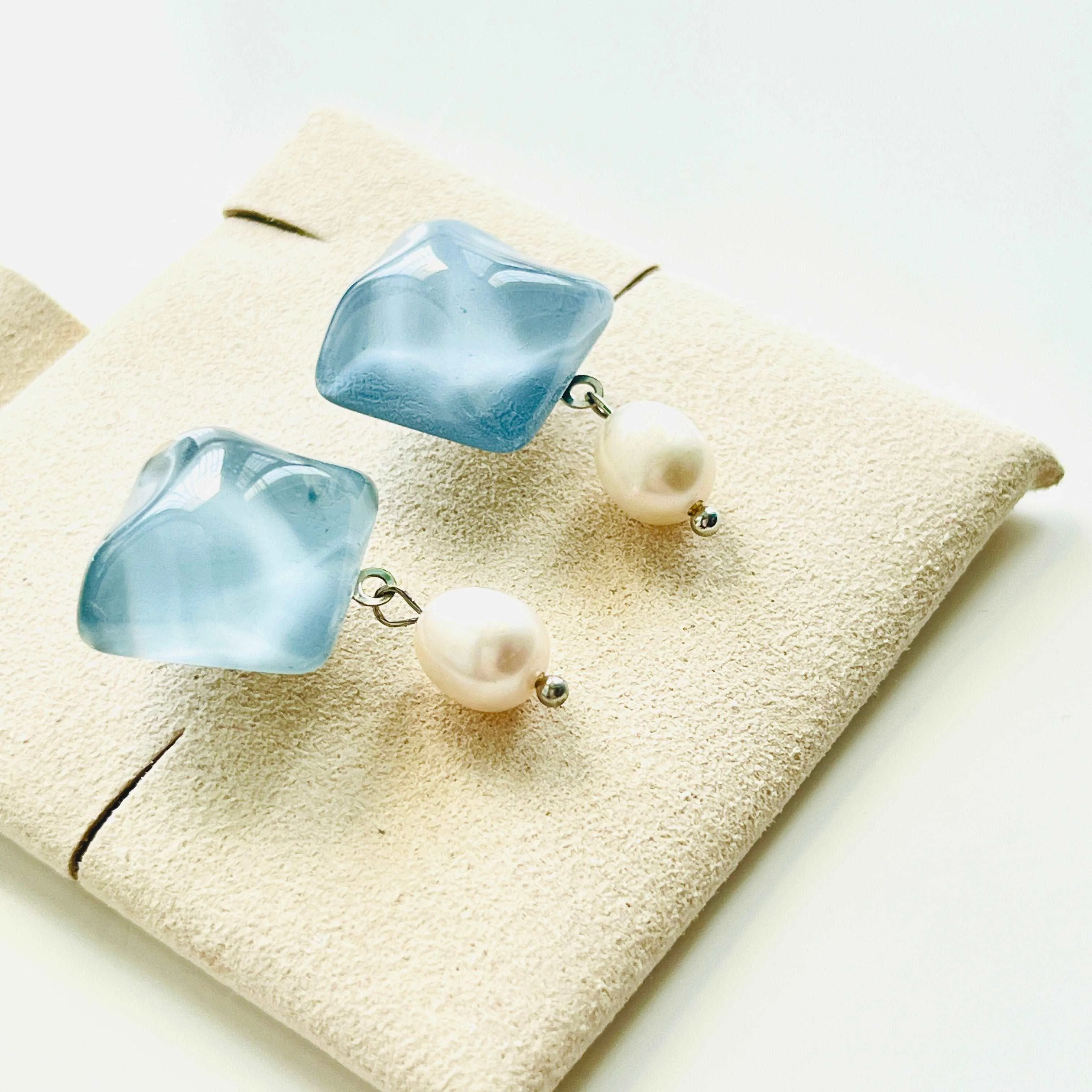 Water Wave Freshwater Pearl Earrings