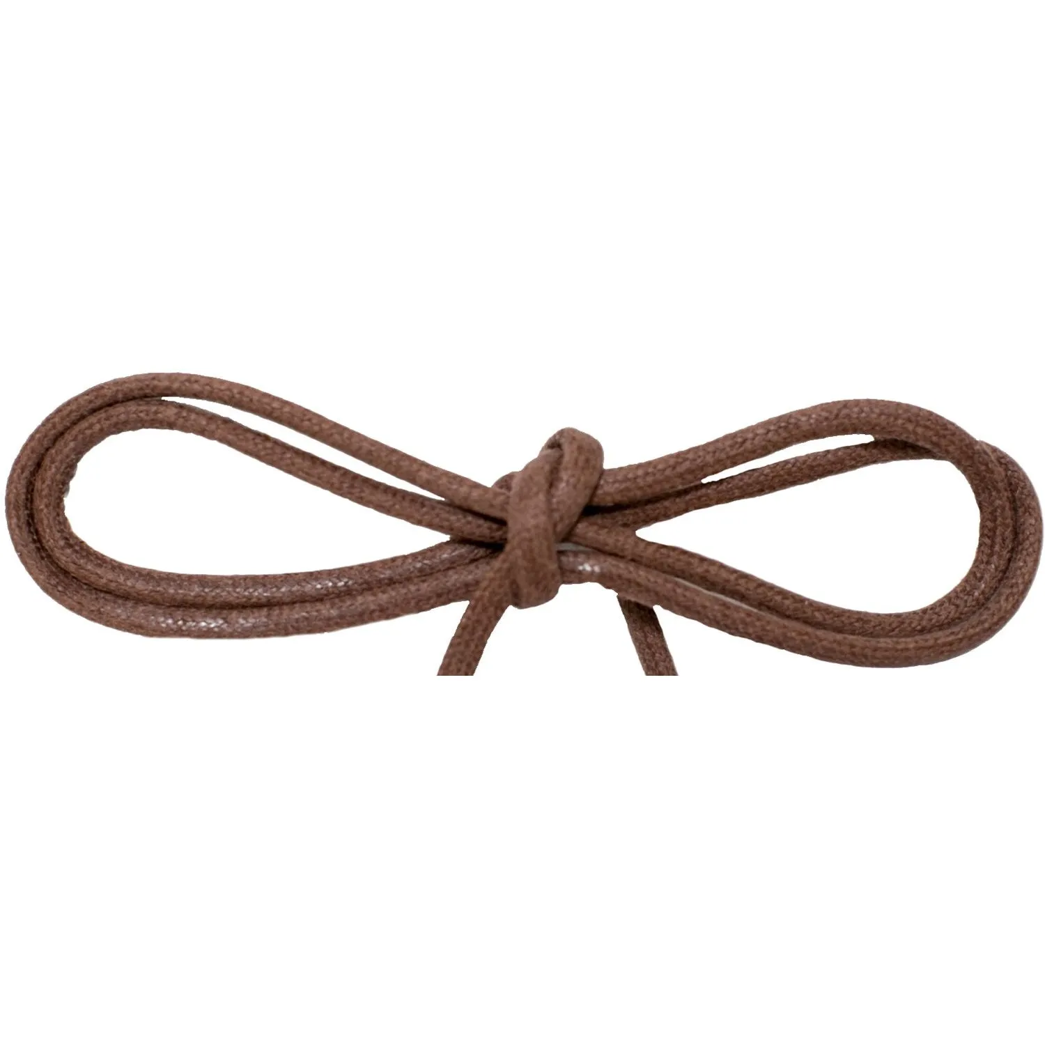 Waxed Cotton Thin Round 1/8 Dress Laces - Brown (2 Pair Pack) Shoelaces