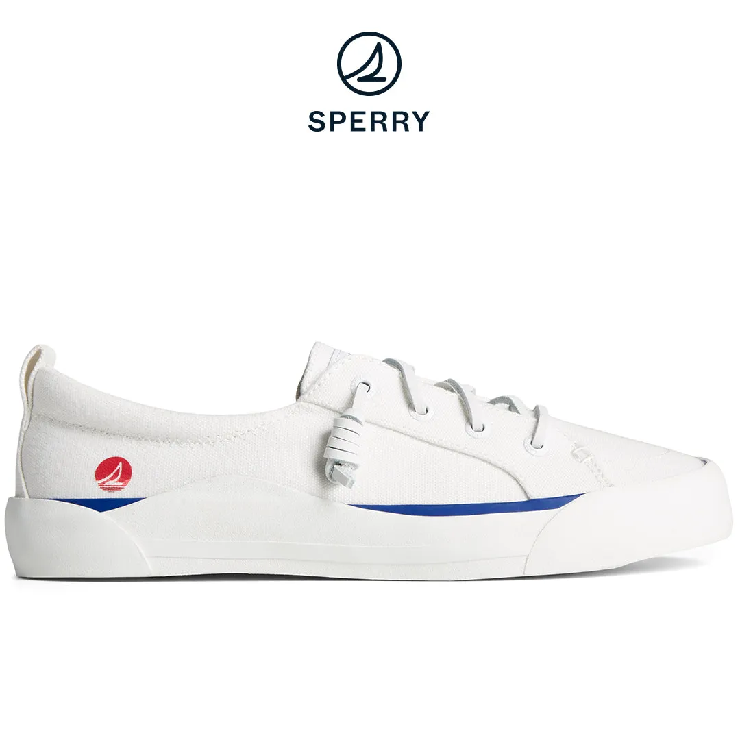 Women's SeaCycled™ Crest Seaburst Sneaker White/Navy (STS89021)