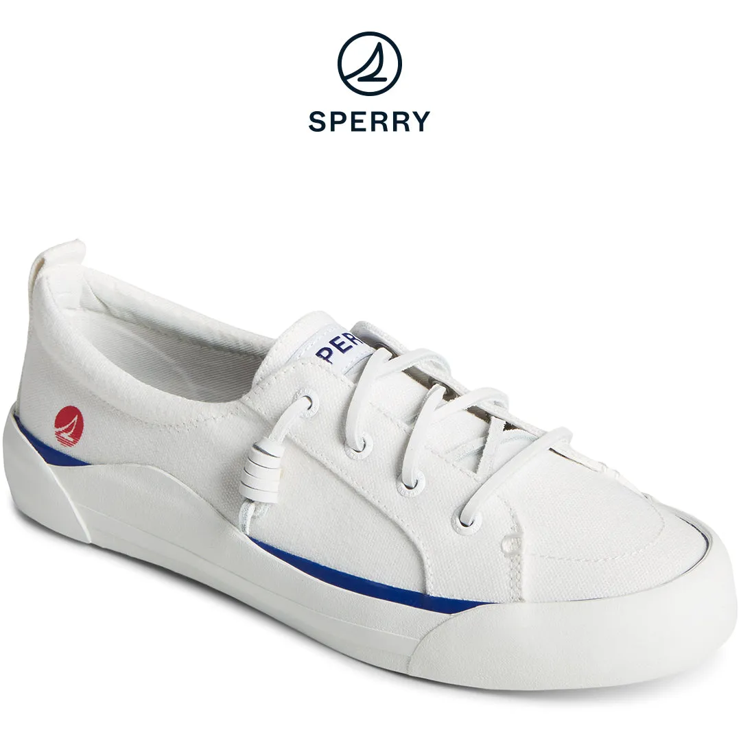 Women's SeaCycled™ Crest Seaburst Sneaker White/Navy (STS89021)