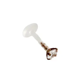 Zirconia Acrylic Flat Back - Rose Gold