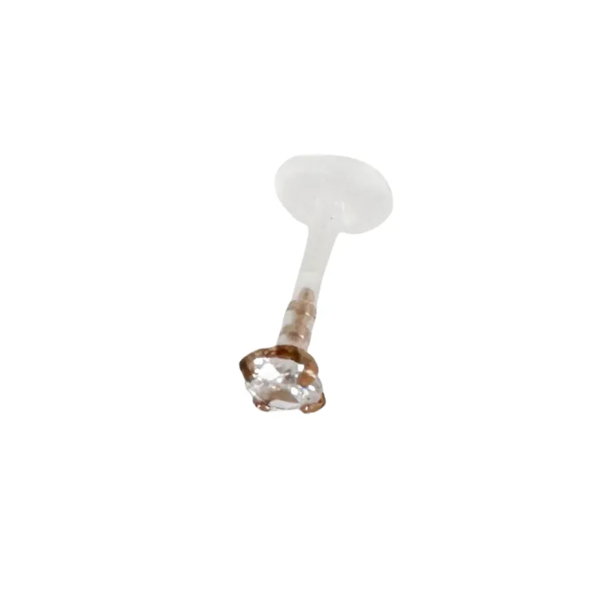 Zirconia Acrylic Flat Back - Rose Gold